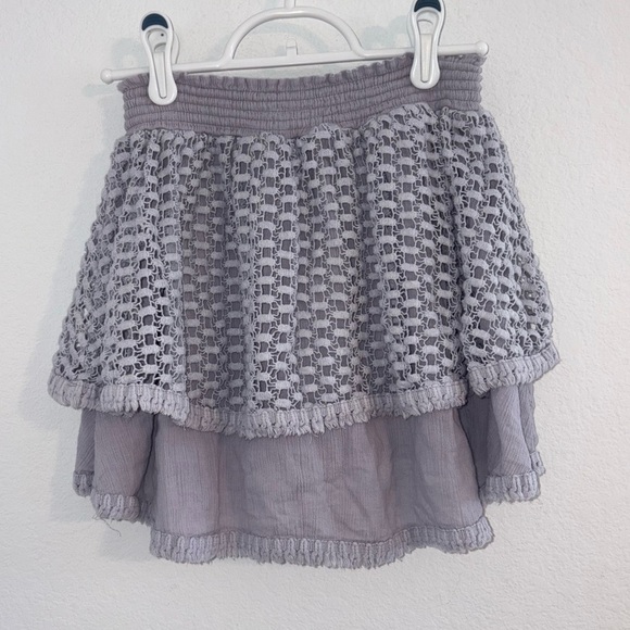 White Cabana Layered Lavender Eyelet Skirt - Picture 12 of 14